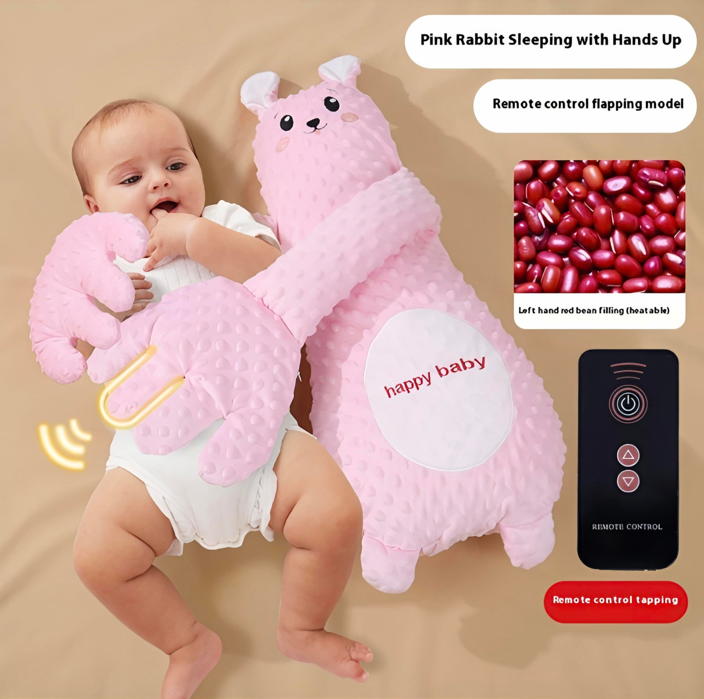 Infant Exhaust Pillow Hand Remote Controlled Soothing For Baby Sleep Cartoon Plush Toddler Comforting Hand